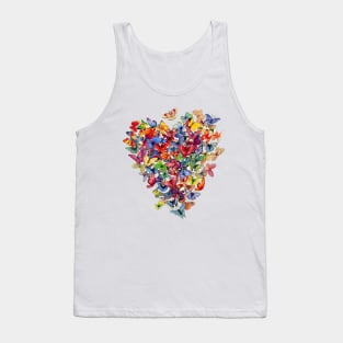 butterfly heart Tank Top